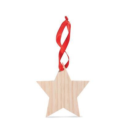 Estrella de madera colgante