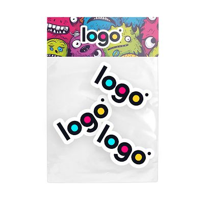 Bag with 3 stickers and custom sash