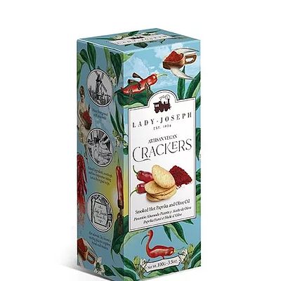 Crackers Veganos con Pimentón Picante Ahumado y Aceite de Oliva.