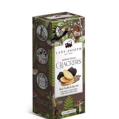 Crackers Veganas Artesanales de Trufa Negra y Aceite de Oliva.